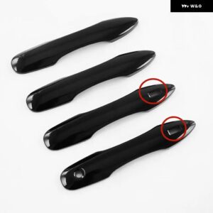 トヨタ プリウス 50 XW50 2016-2021 光沢ブラッククローム カー ドアハンドル カバー ボウル トリム ステッカー スタイリング アクセサリー - 2 Keyless Entry4