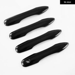 トヨタ プリウス 50 XW50 2016-2021 光沢ブラッククローム カー ドアハンドル カバー ボウル トリム ステッカー スタイリング アクセサリー - 0 Keyless Entry2