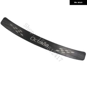 シュコダ オクタビア 2014-2017 ステンレス リア トランク バンパー プロテクター リア スカッフプレート リアドアシル カーアクセサリー - black