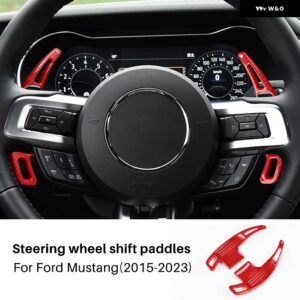 ABS カーボン パターン ステアリングホイール パドル シフター エクステンション フォード マスタング 2015 - 19-2023 - Carbon Style RD