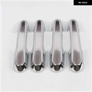 トヨタ ハイランダー XU70 2020 2021 2022 カーボン カー ドアハンドル ボウルカバー 装飾 ステッカー スタイリング アクセサリー - silver 0 sensor