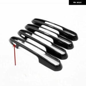 トヨタ ハイランダー XU70 2020 2021 2022 カーボン カー ドアハンドル ボウルカバー 装飾 ステッカー スタイリング アクセサリー - carbon 2 sensors