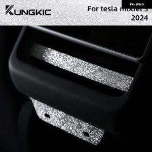 テスラ モデル3 ハイランド 2024 トリム モデル3 フラッシュクリスタル TPU 読書灯 ステッカー ステアリングホイール 車内アクセサリー - Rear air outlet
