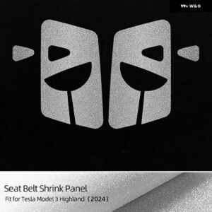 テスラ モデル3 ハイランド 2024 トリム モデル3 フラッシュクリスタル TPU 読書灯 ステッカー ステアリングホイール 車内アクセサリー - Seat Belt Panel