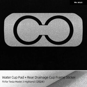 テスラ モデル3 ハイランド 2024 トリム モデル3 フラッシュクリスタル TPU 読書灯 ステッカー ステアリングホイール 車内アクセサリー - Rear CUP