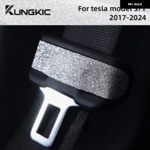 テスラ モデル3 ハイランド 2024 トリム モデル3 フラッシュクリスタル TPU 読書灯 ステッカー ステアリングホイール 車内アクセサリー - Seat Belt 2PCS