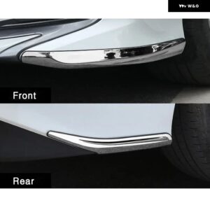 トヨタ カムリ 2018-2020 アクセサリー 2個 ステンレス フロント リア コーナー プロテクター フロントショベル フロントリップ 防止 - Silver 4pcs