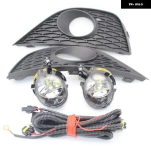 LEDカーライト シート イビサ 2009 - 12 フロントLED フォグランプ フォグランプ ワイヤー フォグランプ グリル カバー 電球 キット - set