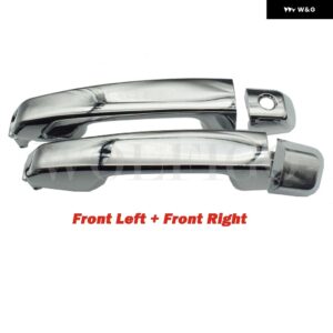 クローム/ブラック フロント リア 左 右 外装 アウター ドアハンドル 2010-2016 トヨタ 4RUNNER レクサス GX460 69210-60100 69211-60090 - Front Pair Chrome