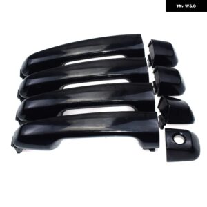 クローム/ブラック フロント リア 左 右 外装 アウター ドアハンドル 2010-2016 トヨタ 4RUNNER レクサス GX460 69210-60100 69211-60090 - Front Rear 4pc Black