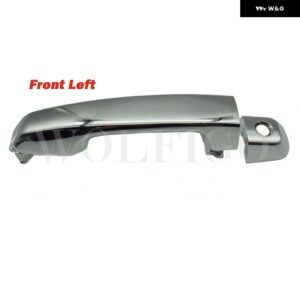 クローム/ブラック フロント リア 左 右 外装 アウター ドアハンドル 2010-2016 トヨタ 4RUNNER レクサス GX460 69210-60100 69211-60090 - Front Left Chrome