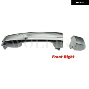クローム/ブラック フロント リア 左 右 外装 アウター ドアハンドル 2010-2016 トヨタ 4RUNNER レクサス GX460 69210-60100 69211-60090 - Front Right Chrome