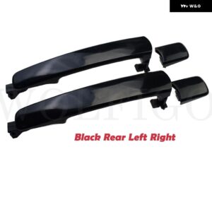 クローム/ブラック 車 フロント リア 左 右 外装 外側 ドアハンドル 日産 ローグ インフィニティ 80640AM205 NI1310129 80640CA012 - Rear Pair BK