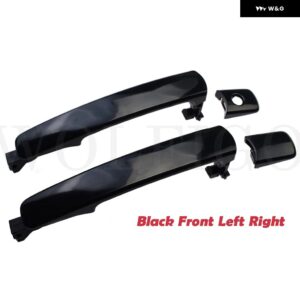 クローム/ブラック 車 フロント リア 左 右 外装 外側 ドアハンドル 日産 ローグ インフィニティ 80640AM205 NI1310129 80640CA012 - Front Pair BK