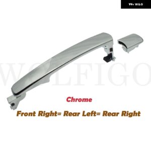 クローム/ブラック 車 フロント リア 左 右 外装 外側 ドアハンドル 日産 ローグ インフィニティ 80640AM205 NI1310129 80640CA012 - FR RL RR Chrome