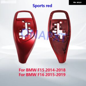 シフト レバー カバー BMW 1 3 4 5 X5シリーズ F30 F10 F15 レバー ギアノブ ギア シフト ノブ ギア レバー ノブ ギアスティック カーアクセサリー - F15 red