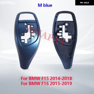 シフト レバー カバー BMW 1 3 4 5 X5シリーズ F30 F10 F15 レバー ギアノブ ギア シフト ノブ ギア レバー ノブ ギアスティック カーアクセサリー - F15 M blue