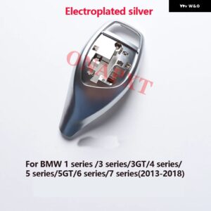シフト レバー カバー BMW 1 3 4 5 X5シリーズ F30 F10 F15 レバー ギアノブ ギア シフト ノブ ギア レバー ノブ ギアスティック カーアクセサリー - 1345 silver