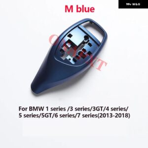シフト レバー カバー BMW 1 3 4 5 X5シリーズ F30 F10 F15 レバー ギアノブ ギア シフト ノブ ギア レバー ノブ ギアスティック カーアクセサリー - 1345 blue