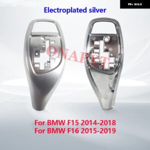 シフト レバー カバー BMW 1 3 4 5 X5シリーズ F30 F10 F15 レバー ギアノブ ギア シフト ノブ ギア レバー ノブ ギアスティック カーアクセサリー - F15 silver