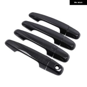 カーボンクロームカー ドアハンドル ボウルカバー ステッカー 三菱 パジェロ スポーツ2011-2021 スタイリング アクセサリー - c-1 keyhole