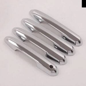 カーボンクローム ドアハンドル カバー ドアボウルカーアクセサリー ステッカー トリム セット トヨタ ハイランダーXU70 2020 2021 2022 - silver 0 sensor