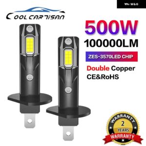 EAGLEVISION H1 H7 LEDライト フロントランタン 12V 24V 1:1サイズ カーライト 超高輝度 ヘッドライト フォグランプ プラグアンドプレイ 6500K