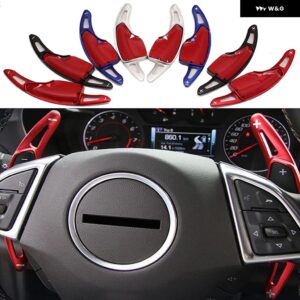 アルミステアリングパドル シフター 延長 カバー トリム シボレー カマロ 2016-2022 コルベット C7 2014-2019 インテリア アクセサリー - Silver