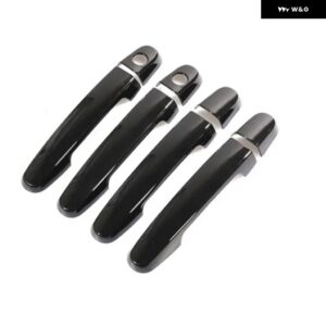 トヨタ ダイハツ テリオス / ビーゴ J200 / F700 プロドゥア ノーティカ エコ ワイルド 2006-2016 グロスブラッククローム ドアハンドル カバー トリム - black 2 holes