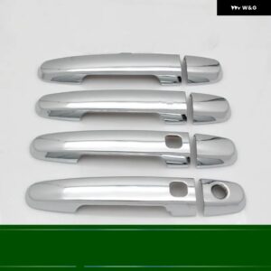 トヨタ BB 2006 - 2012 グロスブラッククロームカー ドアハンドル カバー トリム スタイリング カーアクセサリー - Siver 2 Buttons