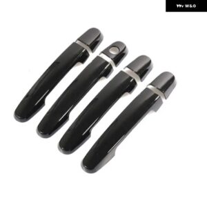 トヨタ BB 2006 - 2012 グロスブラッククロームカー ドアハンドル カバー トリム スタイリング カーアクセサリー - black 0 Button