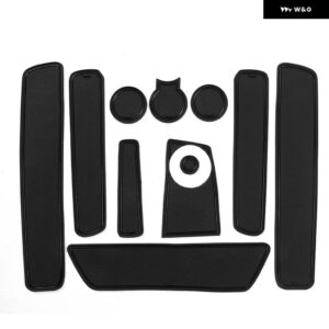 ダチア ダスター 2018 - 21 滑り止めゲートスロットカップマット 滑り止めドア溝 パッド インテリア アクセサリー - NO 18DUSTER BLACK