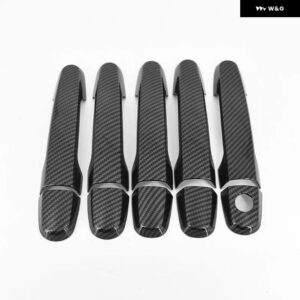 トヨタ RAV4 RAV 4 2006 - 13 カーボン クローム カー ドアハンドル カバー スタイリング アクセサリー - carbon 0 button