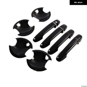 トヨタ カムリ XV50 2012-2016 光沢ブラック カーボン カーサイド ドアハンドル カバー トリム ステッカー スタイリング アクセサリー - black handle-bowl