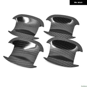 カーボン クローム カー ドアハンドル カバー ボウル トリム フォルクスワーゲン VW ゴルフ 6 MK6 2009 - 13 スタイリング アクセサリー - bowl