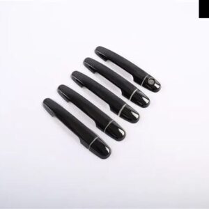 トヨタ RAV4 RAV 4 2006 - 13 グロスブラッククロームカー ドアハンドル カバー スタイリング アクセサリー - black 0 button