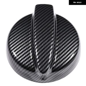 グロスブラック ガソリン キャップ ガス燃料タンクカバー MINI COOPER S R53 2001-2006 カーボンパターン - Carbon fiber pattern