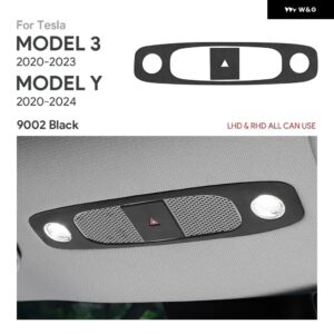 イタリアントップスエード読書灯 フレーム トリム ステッカー テスラ モデル3 2020-2023 モデルY 2020 - 24 アクセサリー - 9002 Color