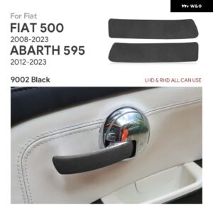 イタリアントップスエード ドアハンドル ステッカー フィアット500 2008 - 11 アバルト595 2012 - 16-2020 - 23 - 9002 Color