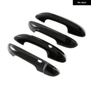 カーボンブラック車 ドアハンドル カバー トリム ステッカー スタイリング 自動車アクセサリーMG MG4 EV 2022 2023 2024 EH32 MULAN - Black handle