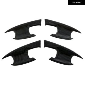 カーボンブラック車 ドアハンドル カバー トリム ステッカー スタイリング 自動車アクセサリーMG MG4 EV 2022 2023 2024 EH32 MULAN - carbon bowl