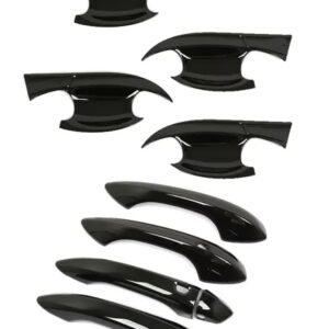 カーボンブラック車 ドアハンドル カバー トリム ステッカー スタイリング 自動車アクセサリーMG MG4 EV 2022 2023 2024 EH32 MULAN - black handle-bowl