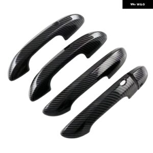 カーボンブラック車 ドアハンドル カバー トリム ステッカー スタイリング 自動車アクセサリーMG MG4 EV 2022 2023 2024 EH32 MULAN - carbon handle