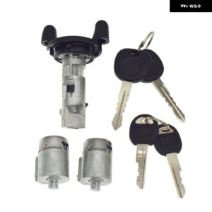 イグニッション キースイッチロック シリンダー ドアロックタンブラーキー付き シボレー エクスプレス1500 2500 3500 00-03 シルバラードGMCユーコン00-01 - Full Set