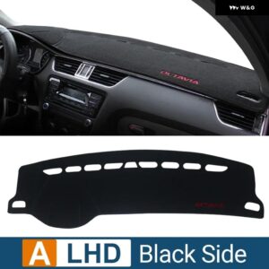 シュコダ オクタビア 3 A7 MK3 5E 2013 - 19 車用 ダッシュボード カバー サンシェード 滑り止めマット インテリア アクセサリー - A LHD Black side