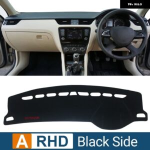 シュコダ オクタビア 3 A7 MK3 5E 2013 - 19 車用 ダッシュボード カバー サンシェード 滑り止めマット インテリア アクセサリー - A RHD Black side