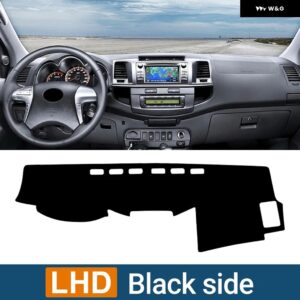 トヨタ ハイラックス SW4 フォーチュナー AN50 2005 - 14 ダッシュボード 滑り止めカバー マット アクセサリー - LHD Black side