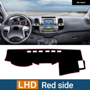 トヨタ ハイラックス SW4 フォーチュナー AN50 2005 - 14 ダッシュボード 滑り止めカバー マット アクセサリー - LHD Red side