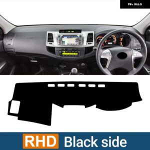 トヨタ ハイラックス SW4 フォーチュナー AN50 2005 - 14 ダッシュボード 滑り止めカバー マット アクセサリー - RHD Black side