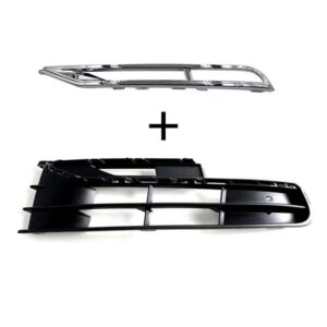 フロント バンパー フォグランプ ランプ グリル フォルクスワーゲン フェートン 2011 2012 2013 3D0853665J 3D0853666J 3D0854661H 3D0854662H - Left　with　Silver